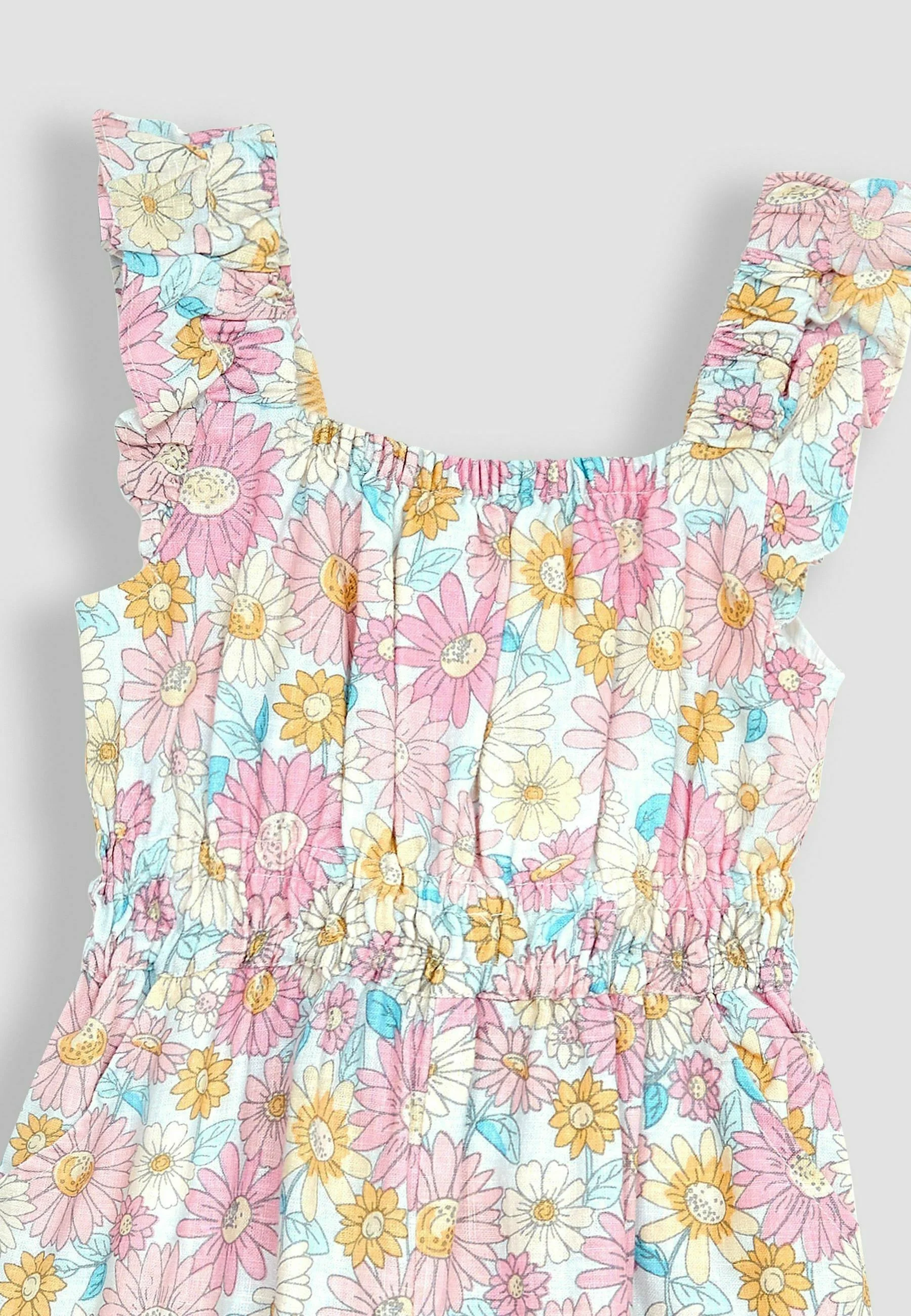 JoJo Maman Bébé SUNFLOWER FRILL SHOULDER - REGULAR FIT - Mono