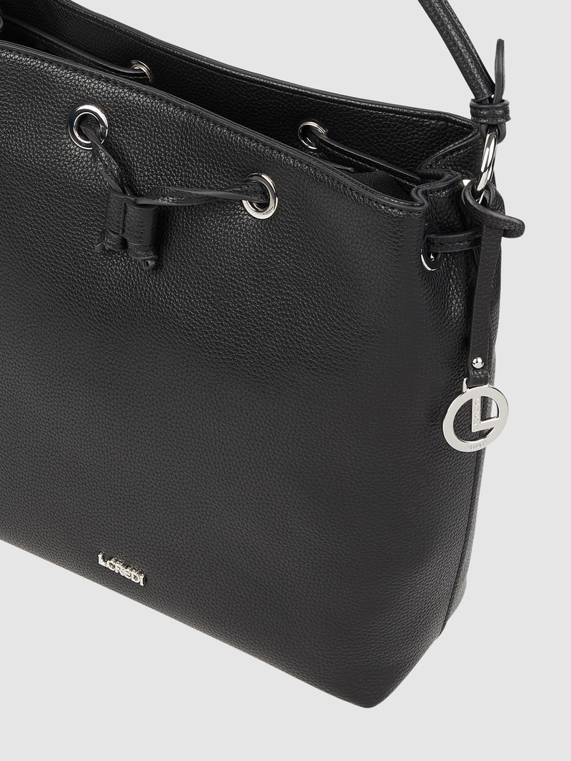 Hobo Bag in Leder-Optik in schwarz
