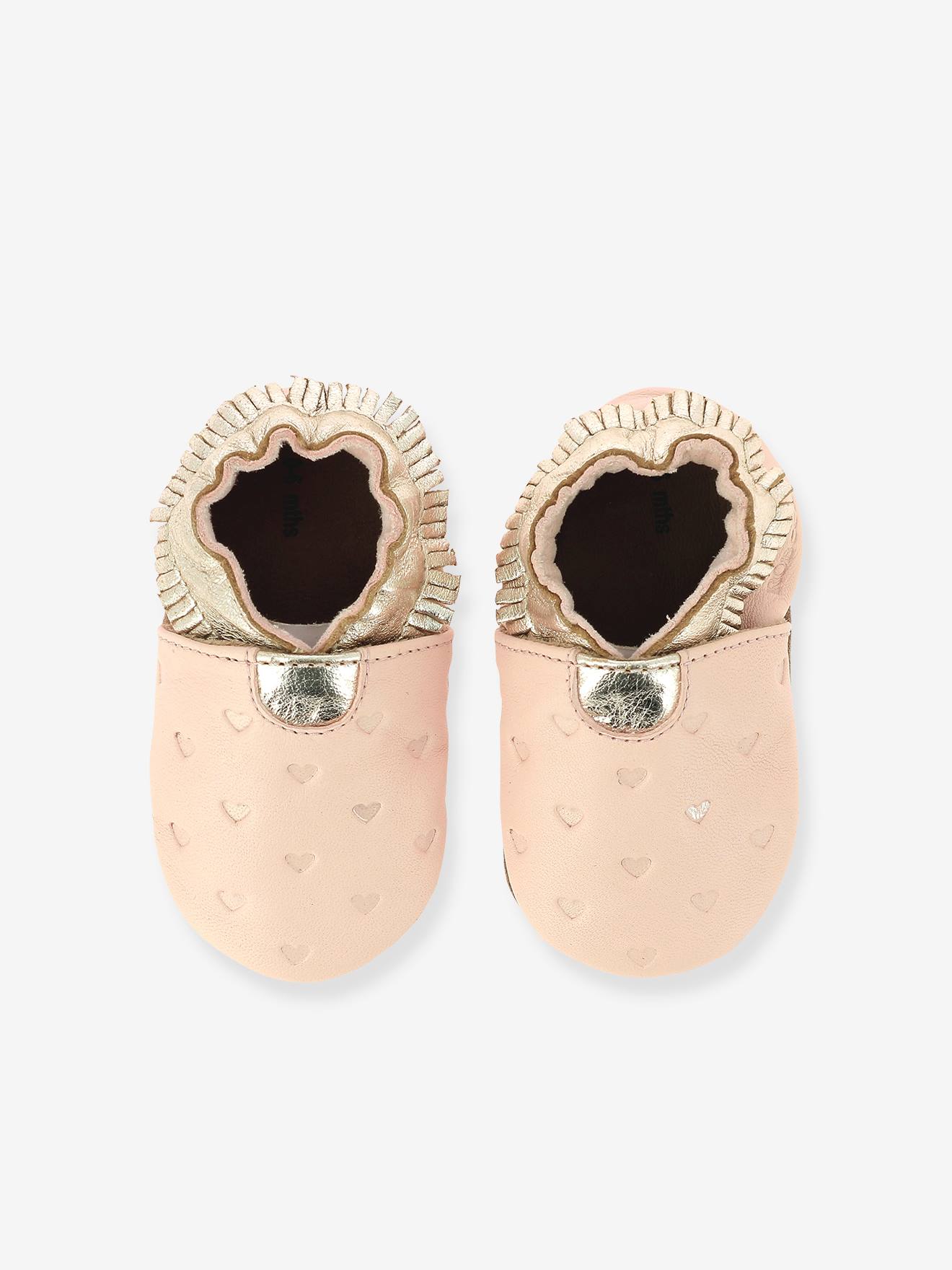 Chaussons cuir souple bébé Appaloosa Style 927830-10 ROBEEZ© rose