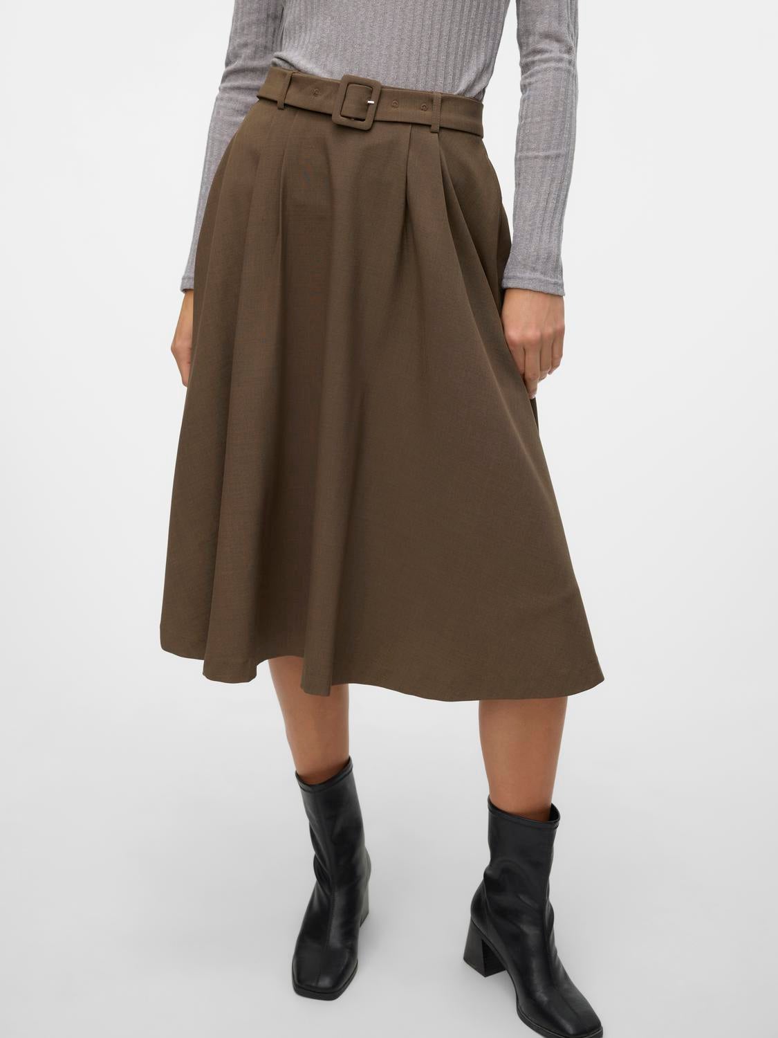 VMTARISA Hohe Taille Langer Rock