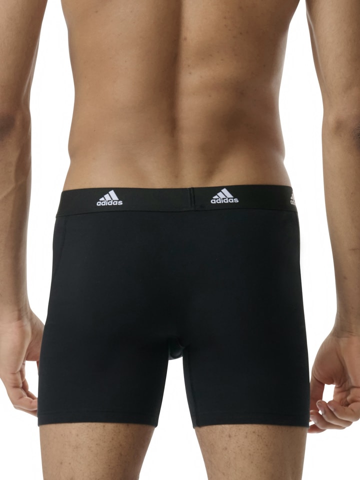 adidas Trunk Boxer Brief mit längerem Bein - Active Flex Cotton in Schwarz günstig kaufen