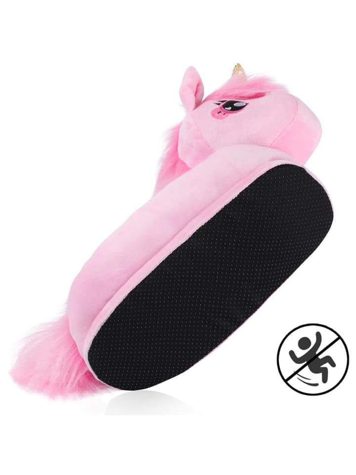 Corimori Plüsch Hausschuhe in Rosa günstig kaufen 25/34
