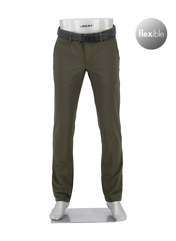Alberto Golf, Golfhose Rookie Coffee, Regular Fit, Mikrofaser atmungsaktiv, olivgrün
