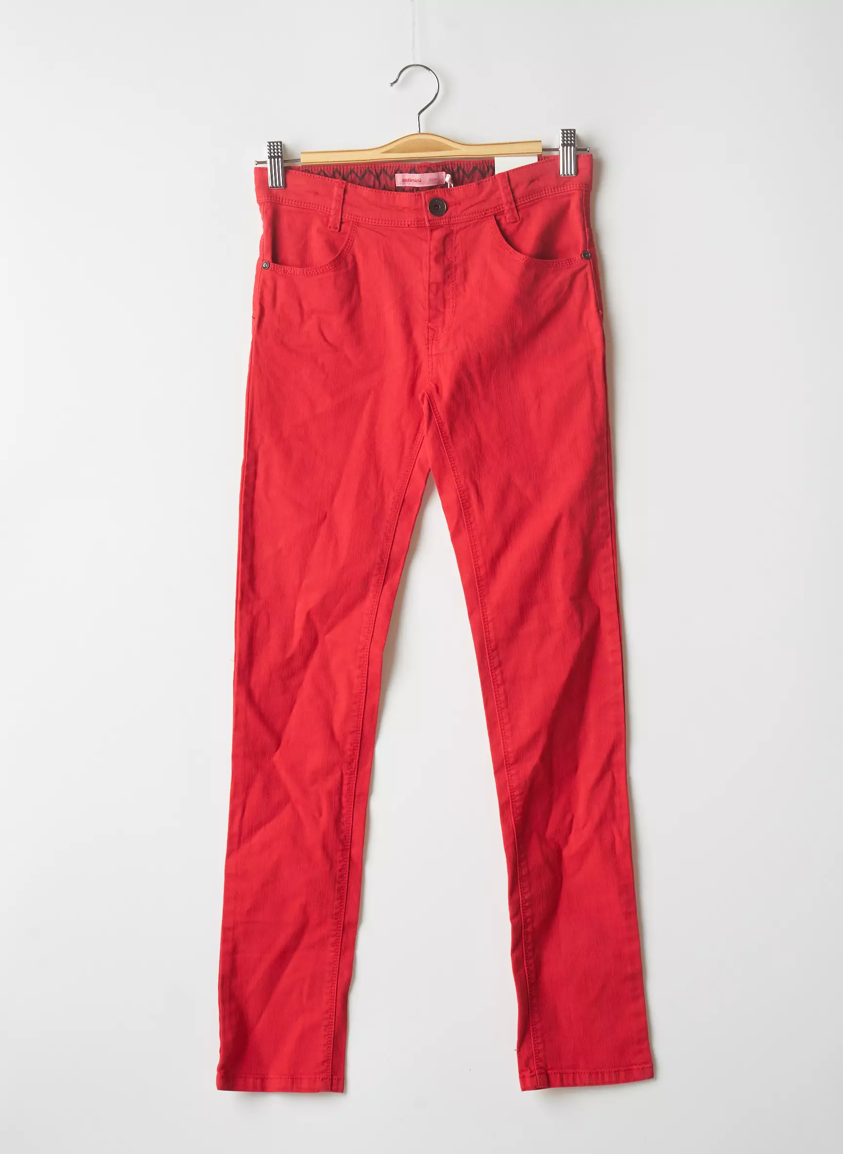 Catimini Pantalons Slim Garcon couleur rouge