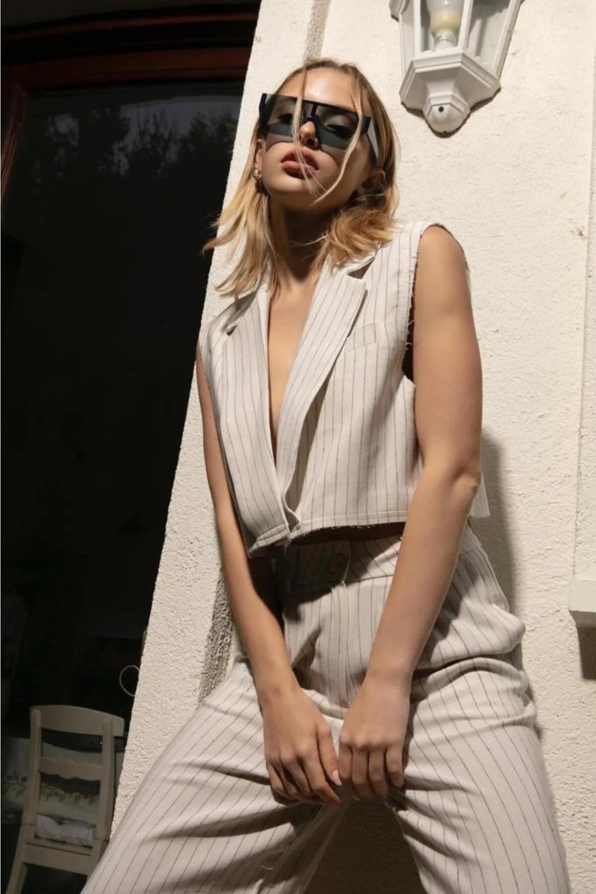 Laluvia  Set mit gestreifter Weste und Hose