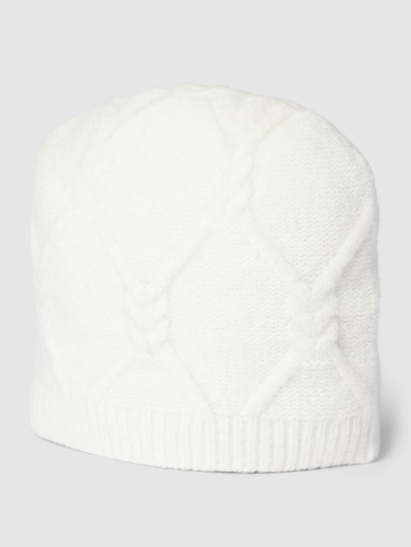 Strickmütze mit Strukturmuster in offwhite