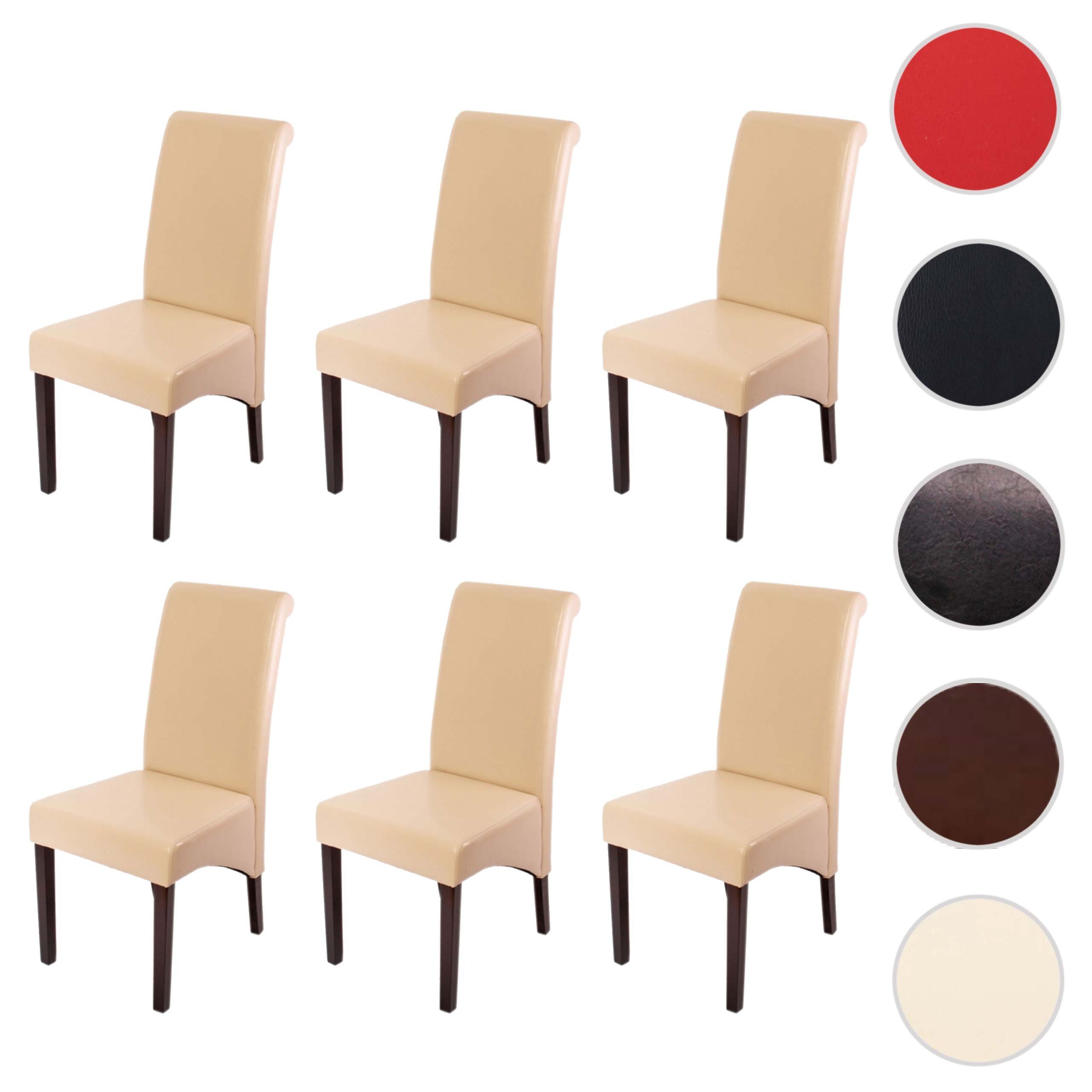 MCW Esszimmerstuhl Cesena-6 (Set, 6 St), 6er-Set, Abgerundete Ecken und Kanten, Bequeme Sitzpolsterung