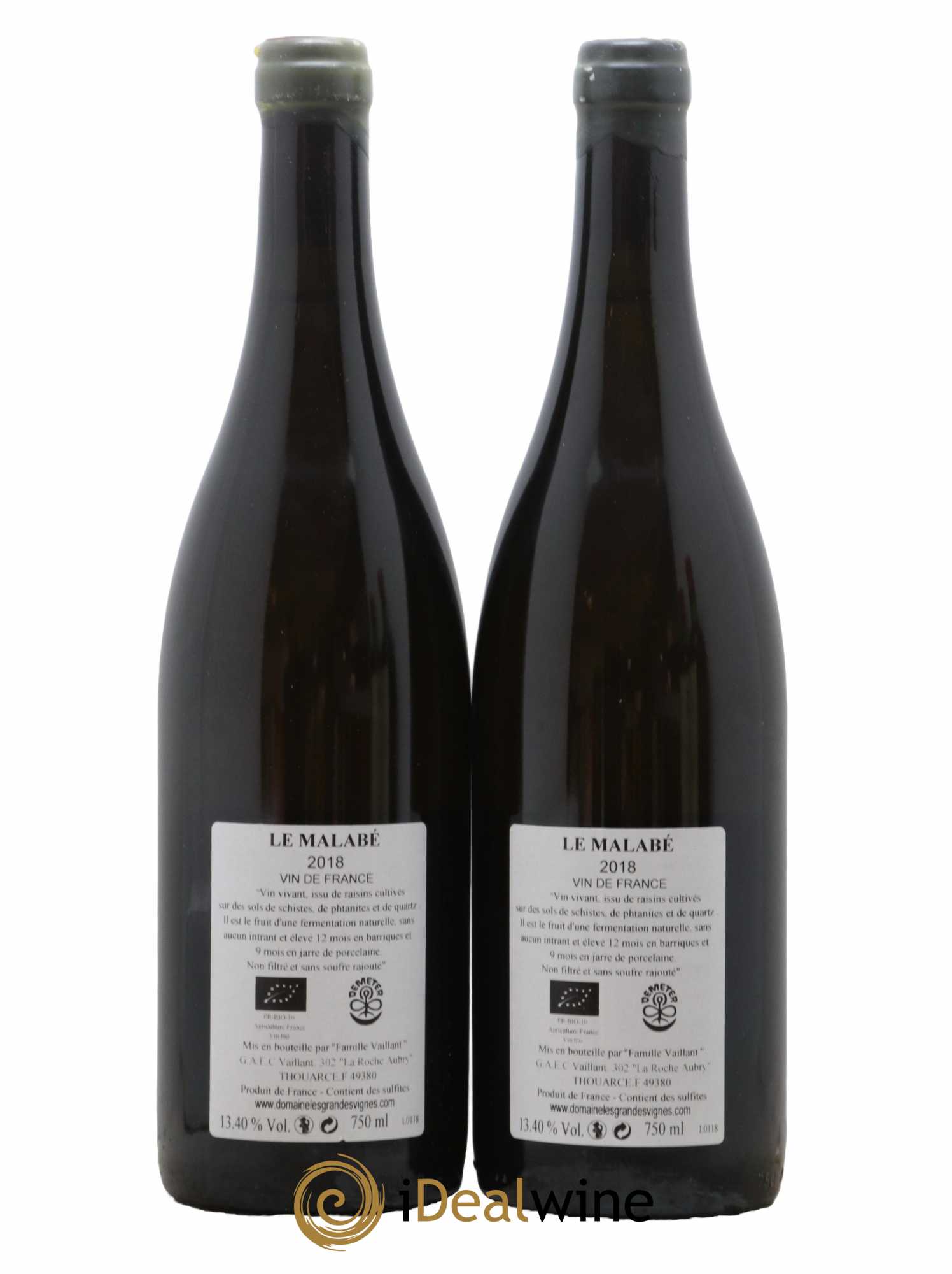 Vin de France Cuvée le Malabé Les Grandes Vignes 2018 - Lot de 2 Bouteilles