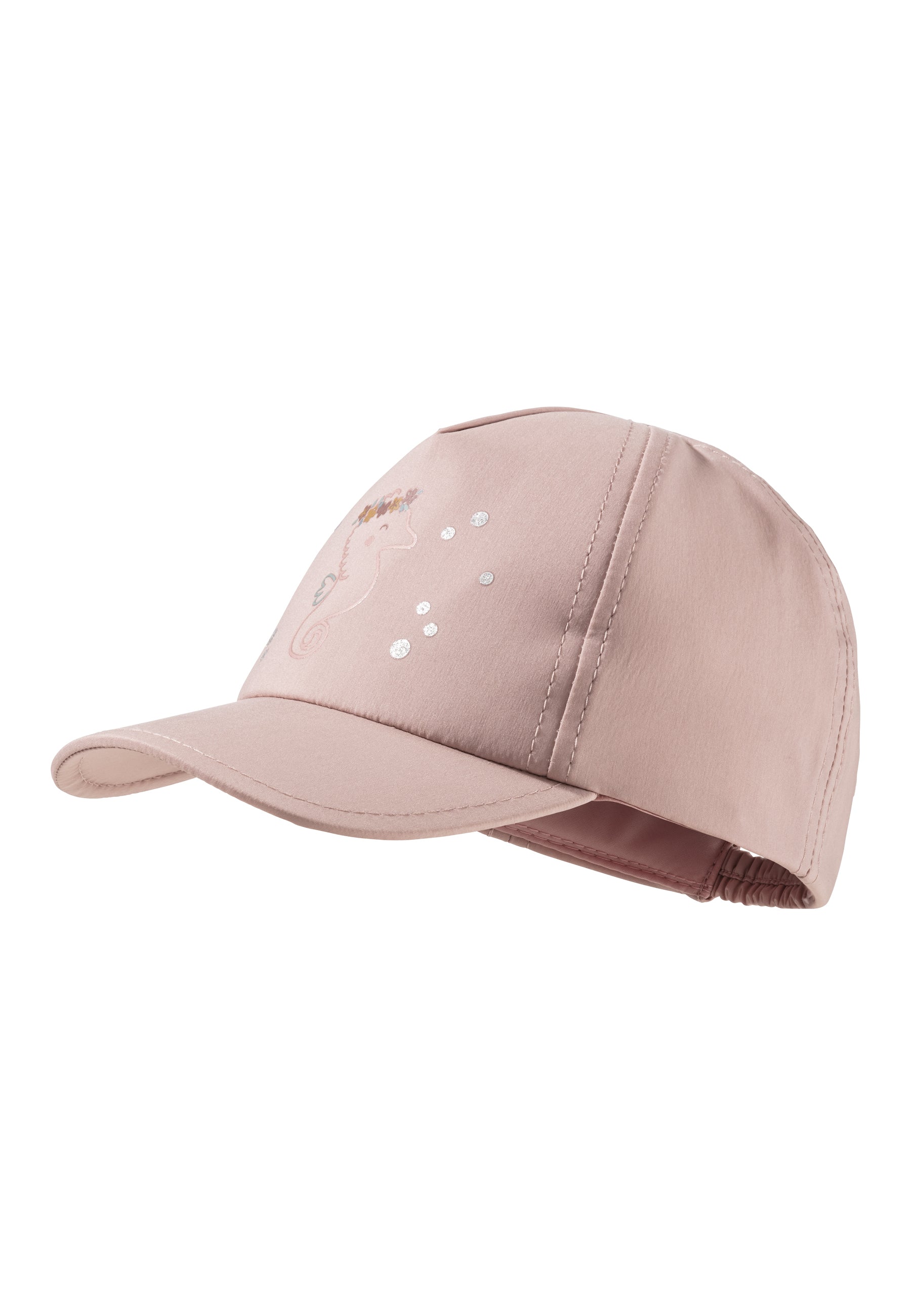 Baseballcap mit dezentem Seepferdchen-Motiv in rosa