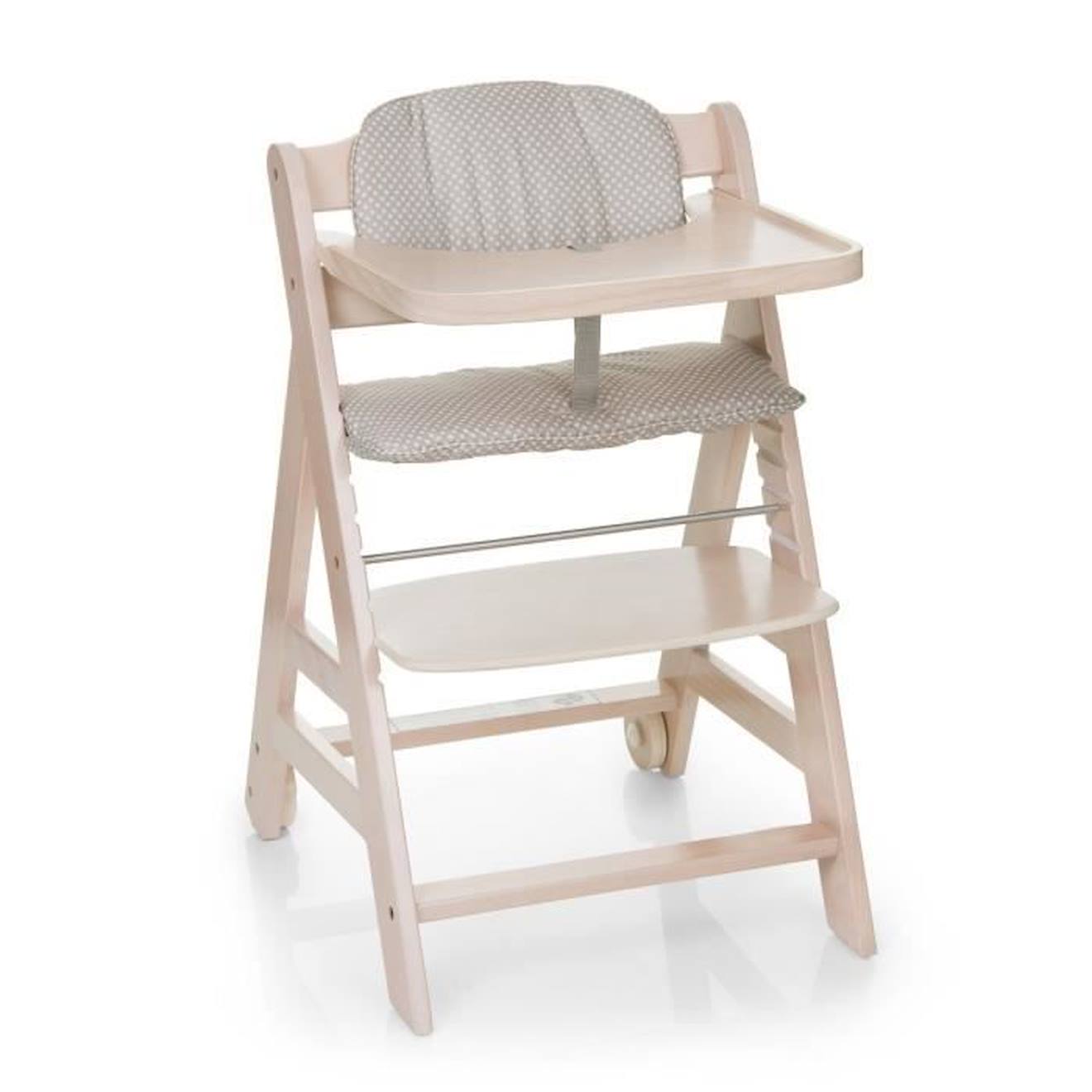 HAUCK Chaise Haute en Bois Évolutive Beta + / Whitewashed blanc