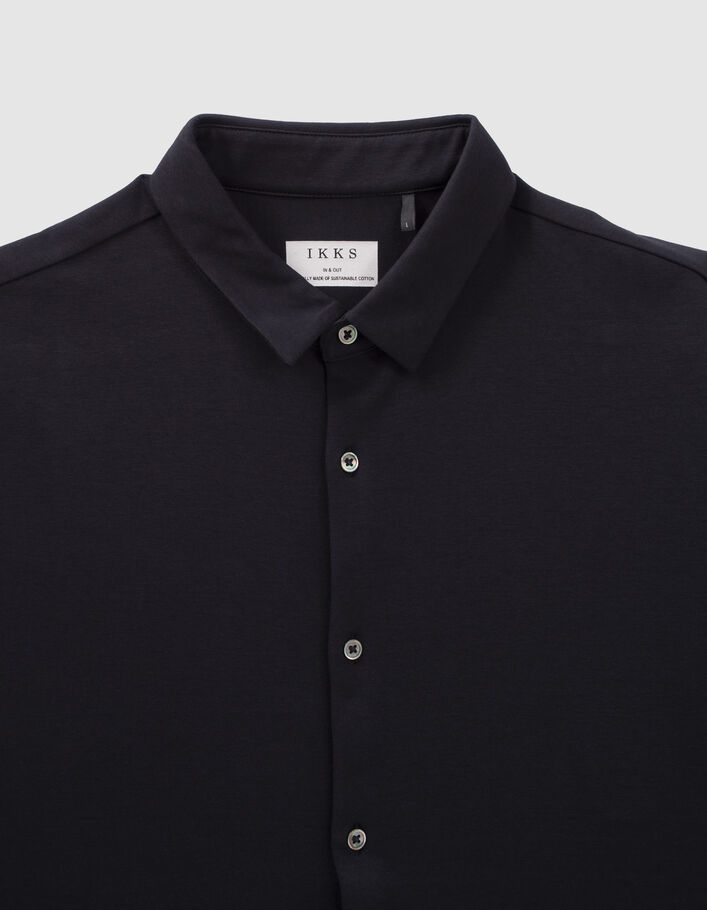 Chemise REGULAR marine manches longues Interlock Homme