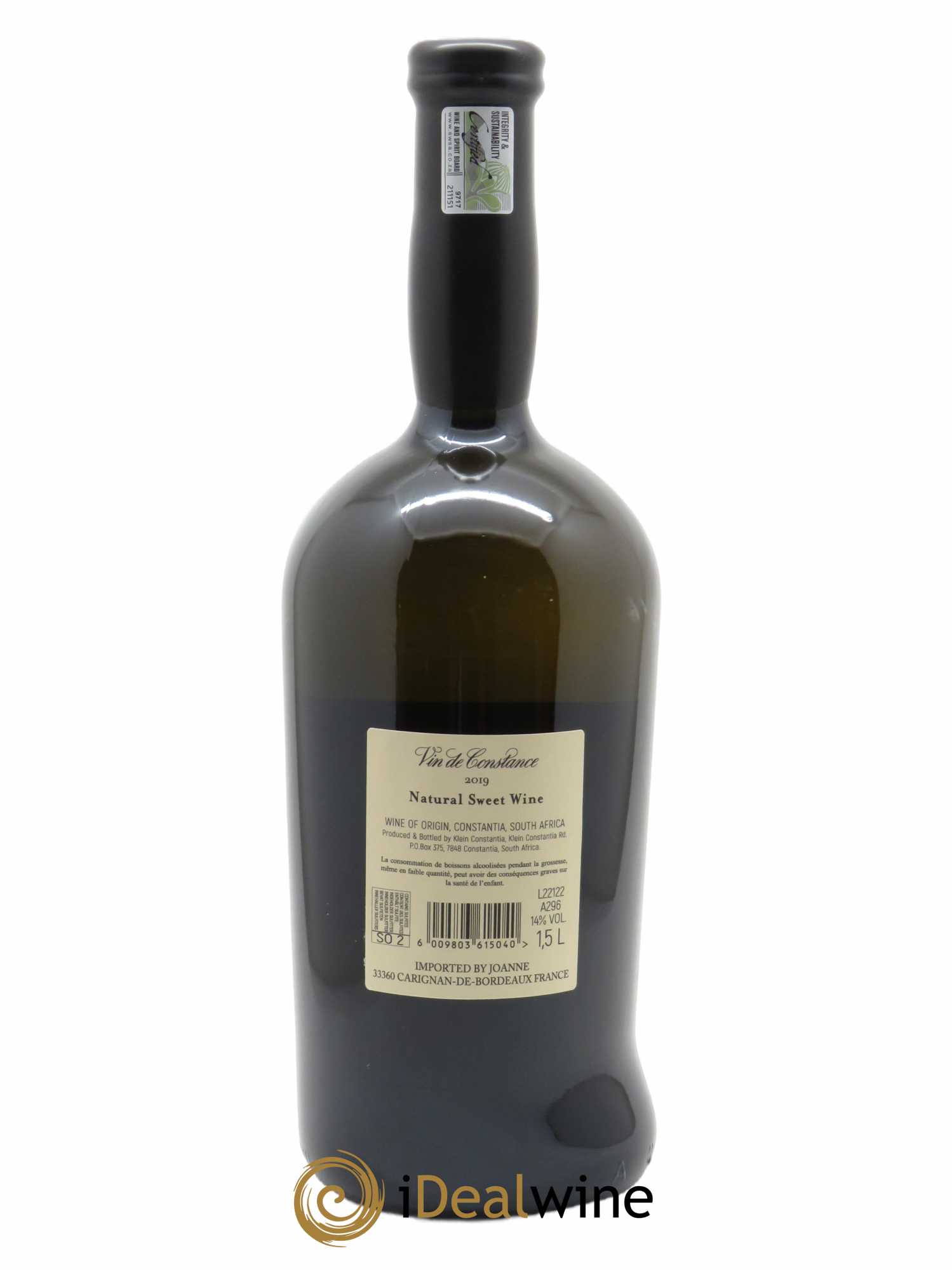 Vin de Constance Klein Constantia L. Jooste  2019 - Lot de 1 Magnum