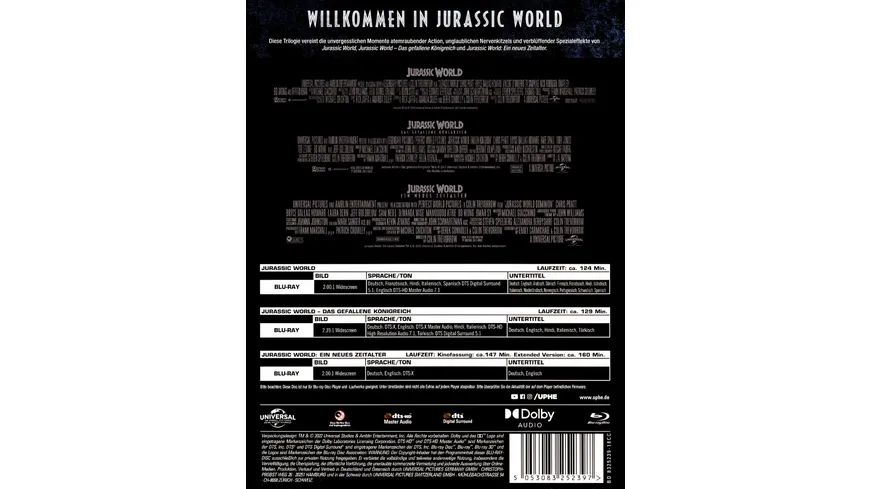Jurassic World Trilogie  [3 BRs]