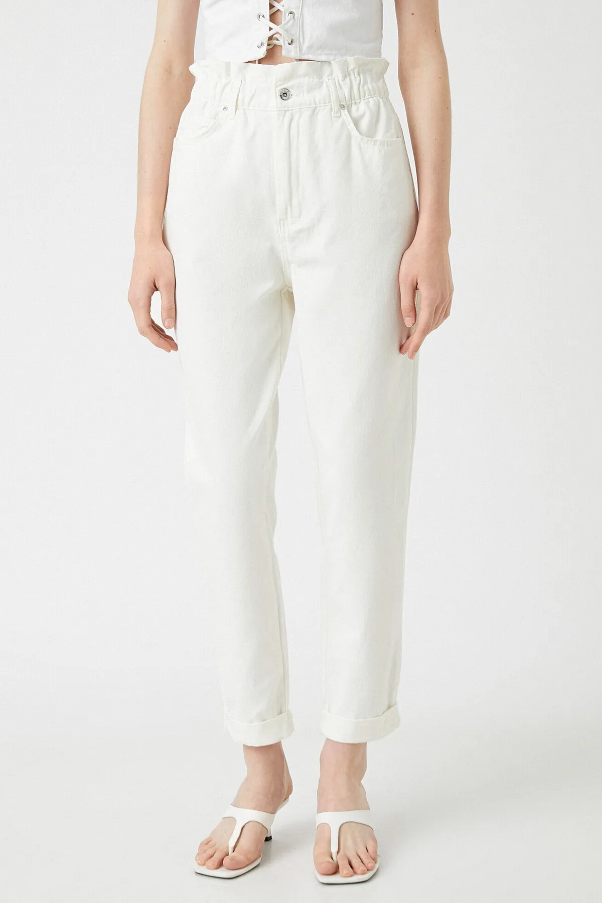 Koton  Off-White-Jeans für Damen 2YAK47004MW