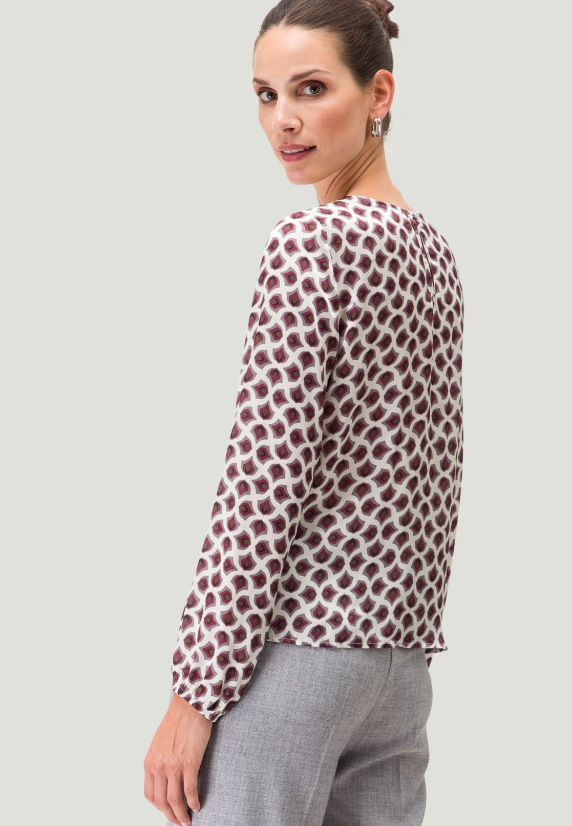 Langarmbluse mit Print