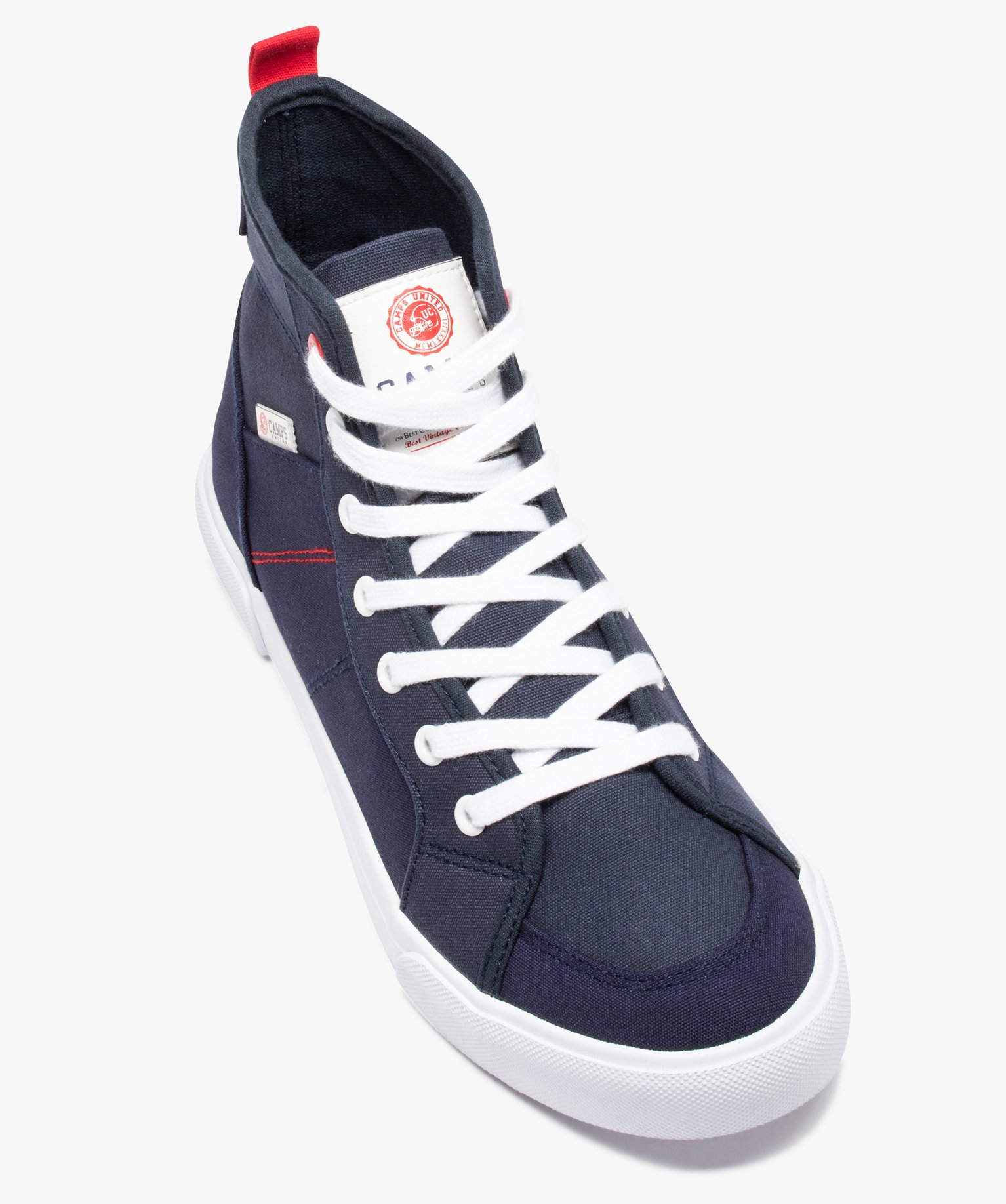 Baskets homme mid-cut en toile unie – Camps United marine | GEMO