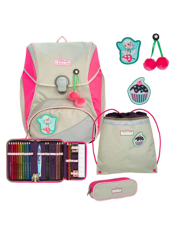 Scout Alpha Schulranzen-Set 4tlg. in pink cherry günstig kaufen onesize