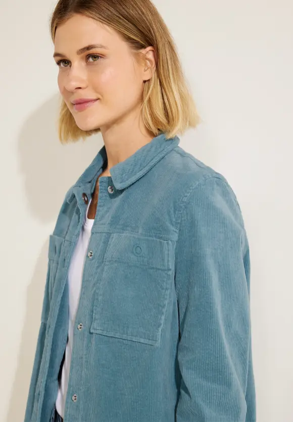 CECIL Cordjacke mit Hemdkragen
