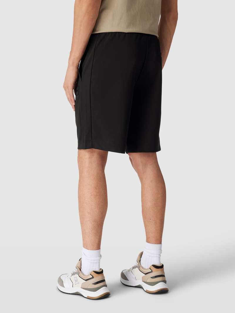 Sweatshorts mit Label-Patch Modell 'Lamson' in schwarz