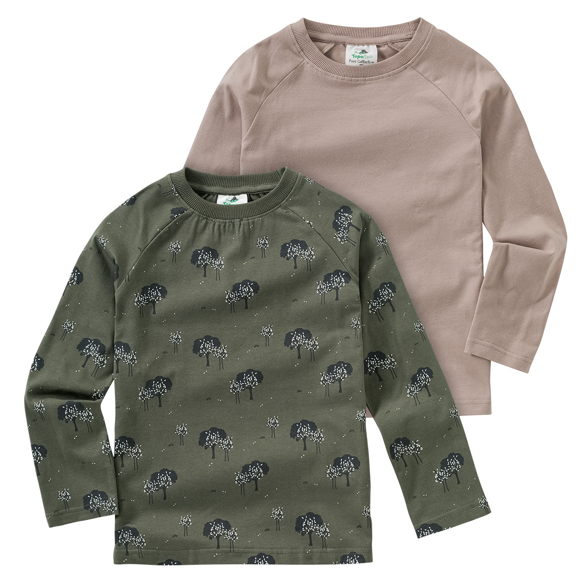 2 Jungen Langarmshirts mit Bio-Baumwolle