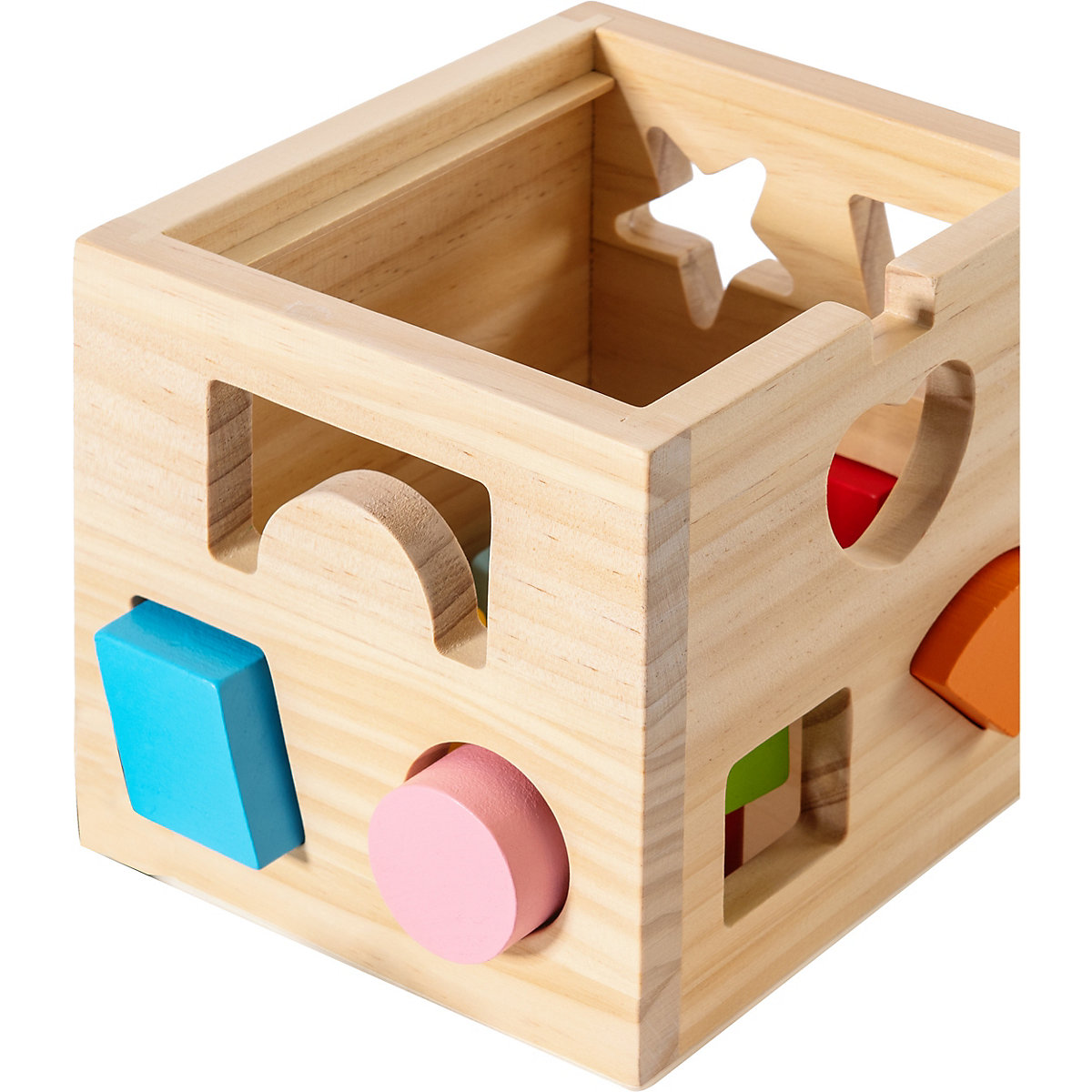 Holzsteckwürfel bunt, 12-tlg.