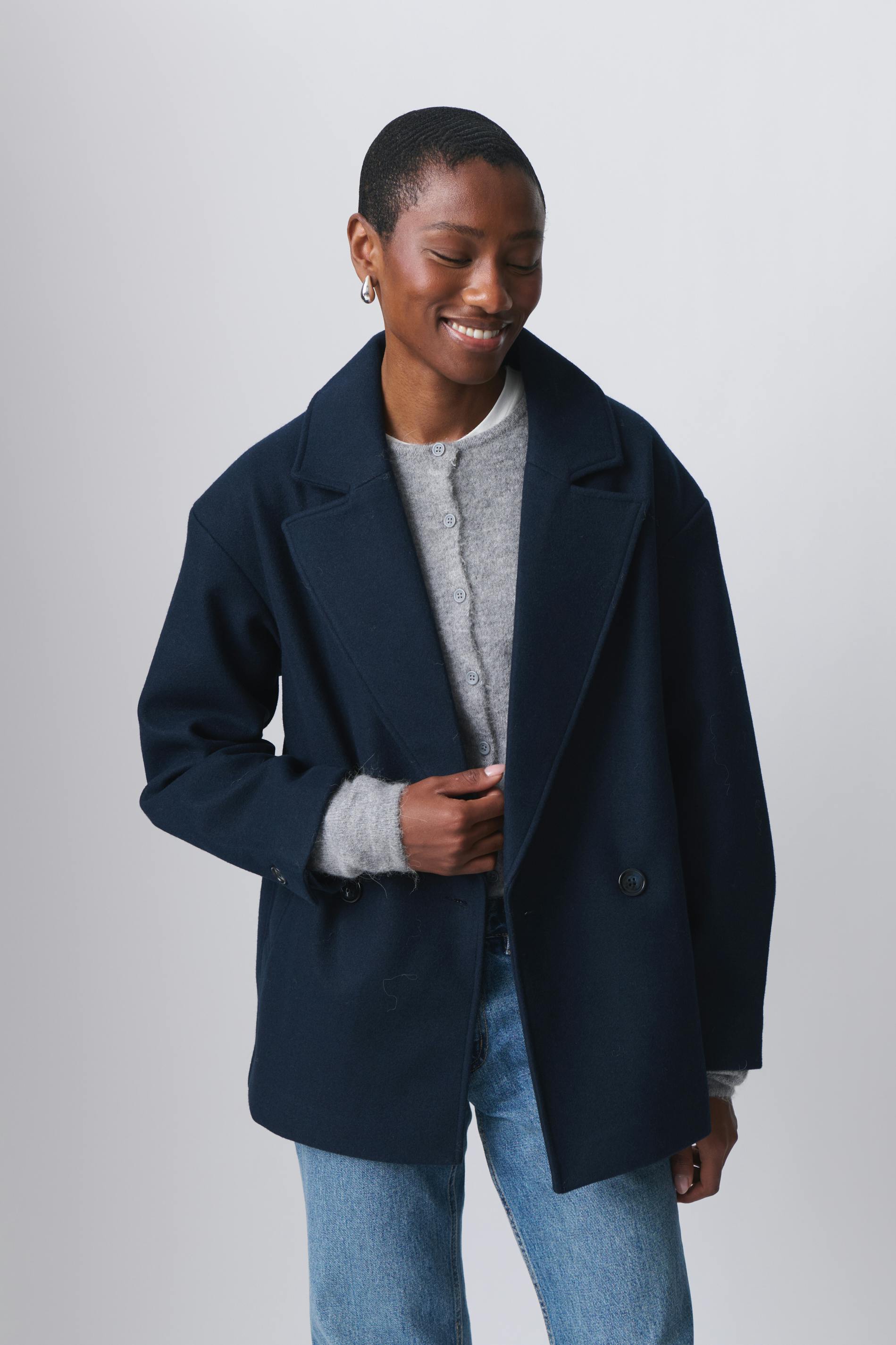Short double breasted coat