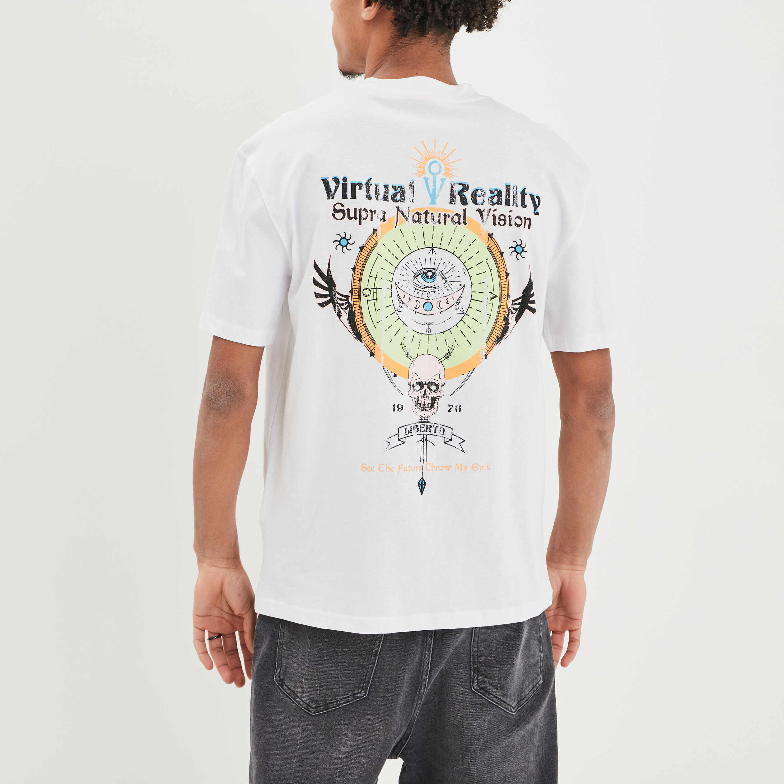 T-shirt manches courtes Liberto blanc homme | La Halle