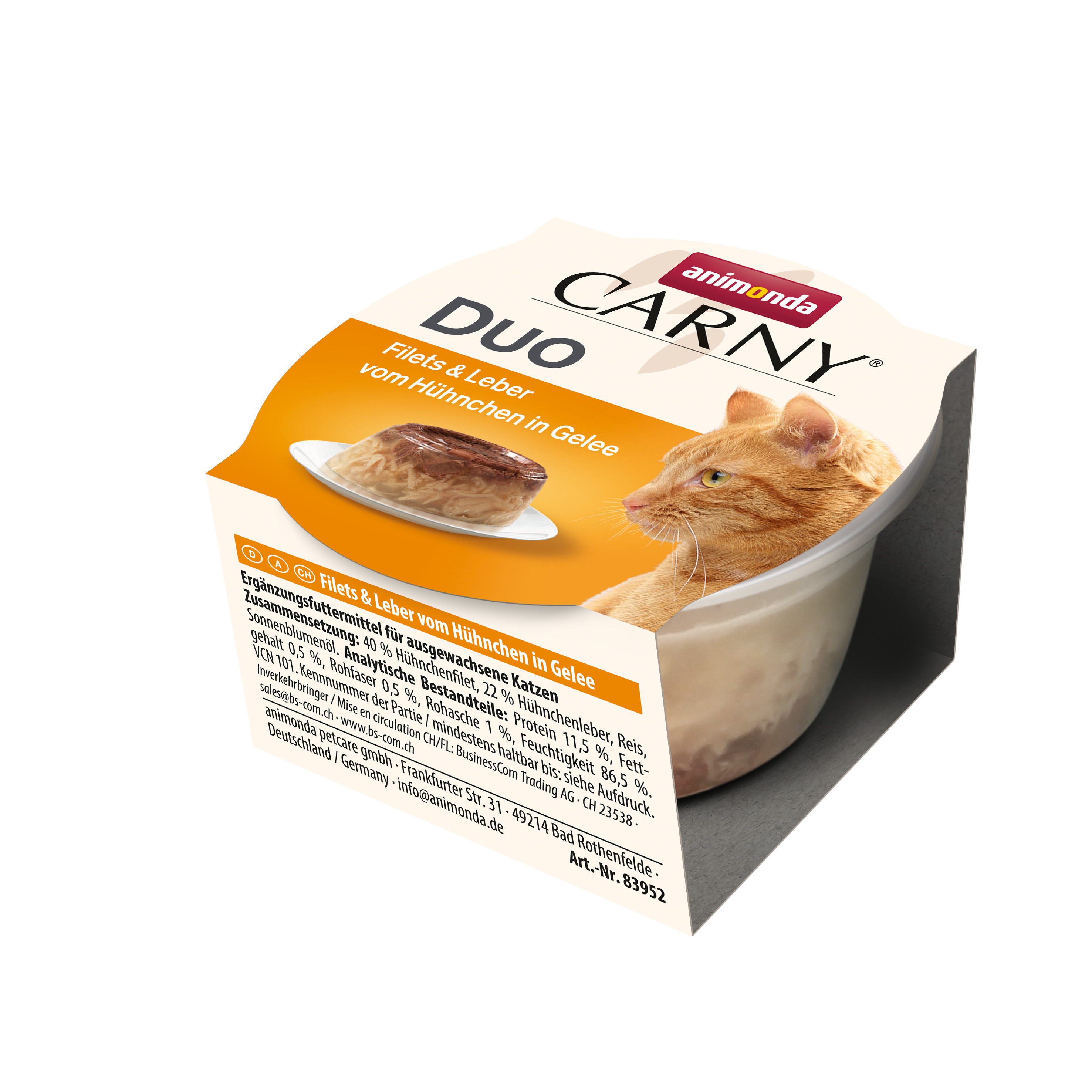 Animonda Snacks Animonda Carny Adult Duo 24x70 g Filet & Hühnchenleber in Gelee