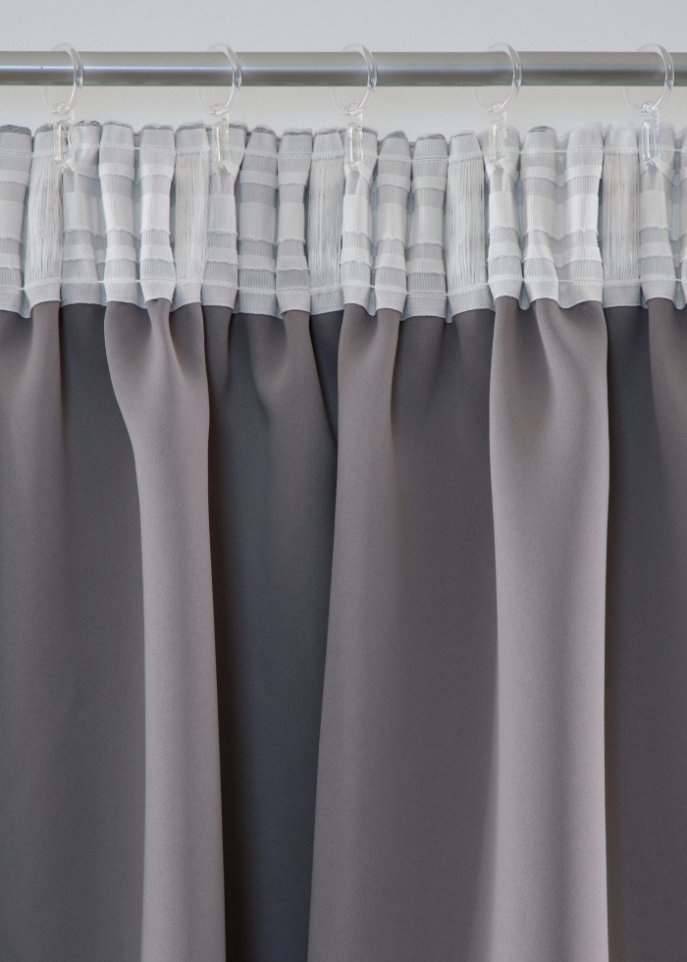 2-lagiger Verdunkelungsvorhang mit recycelter Polyester (1er Pack)