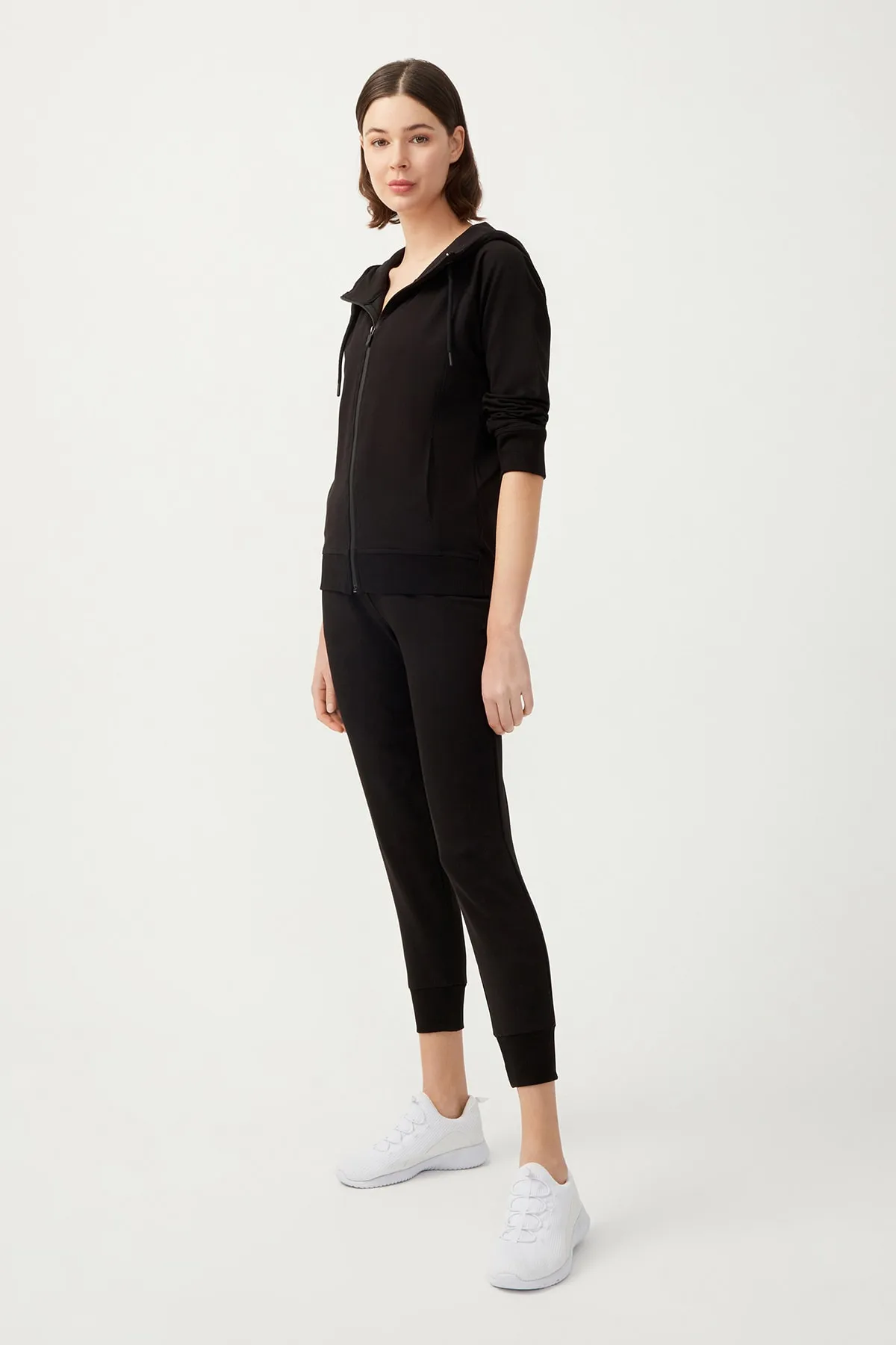 LOS OJOS  Schwarze Jogger-Jogginghose für Damen