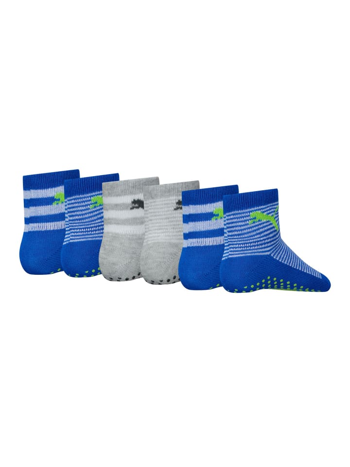 Puma Socken 6er Pack in Grau/Blau günstig kaufen