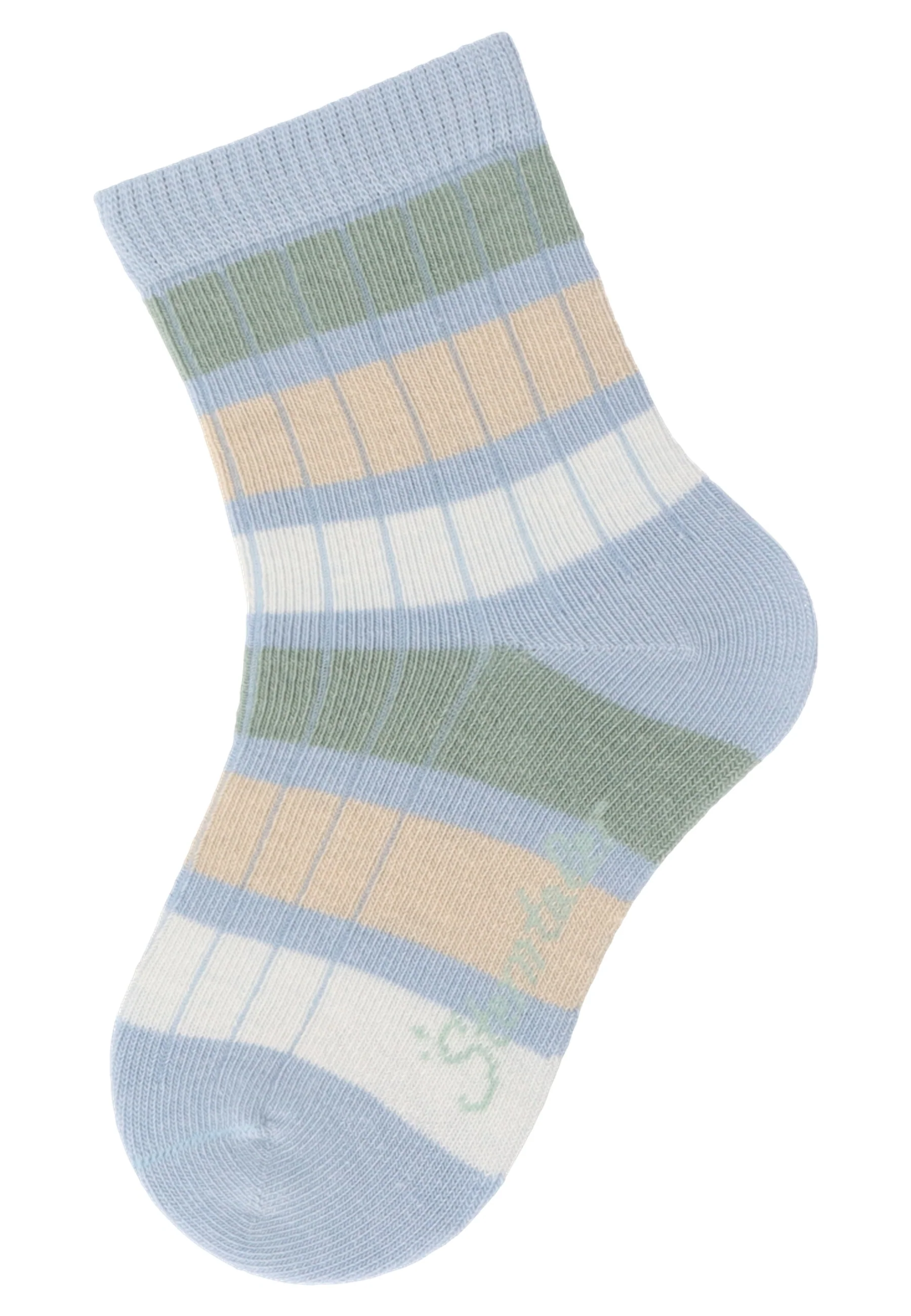 Socken im 6er Pack mit Rippenoptik in graublau