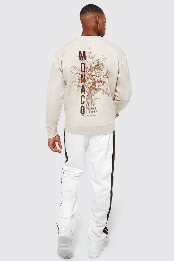 Sweatshirt mit Monaco-Print