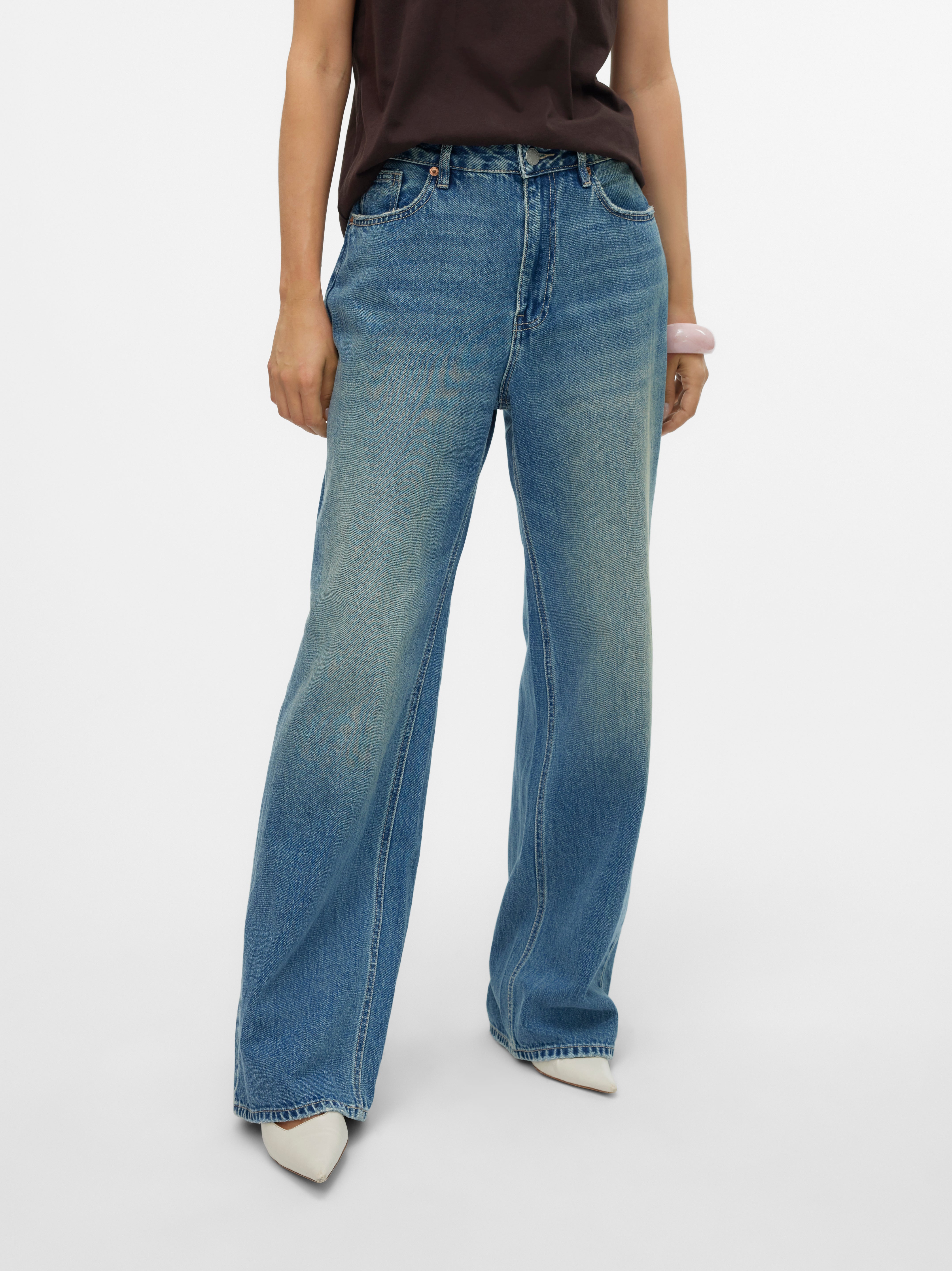 VMTOKEY Niedrige Taille Gerade geschnitten Jeans