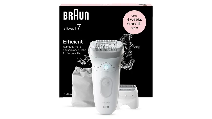 BRAUN Epilierer Silk-épil 7, 7-041 Weiß / Silber