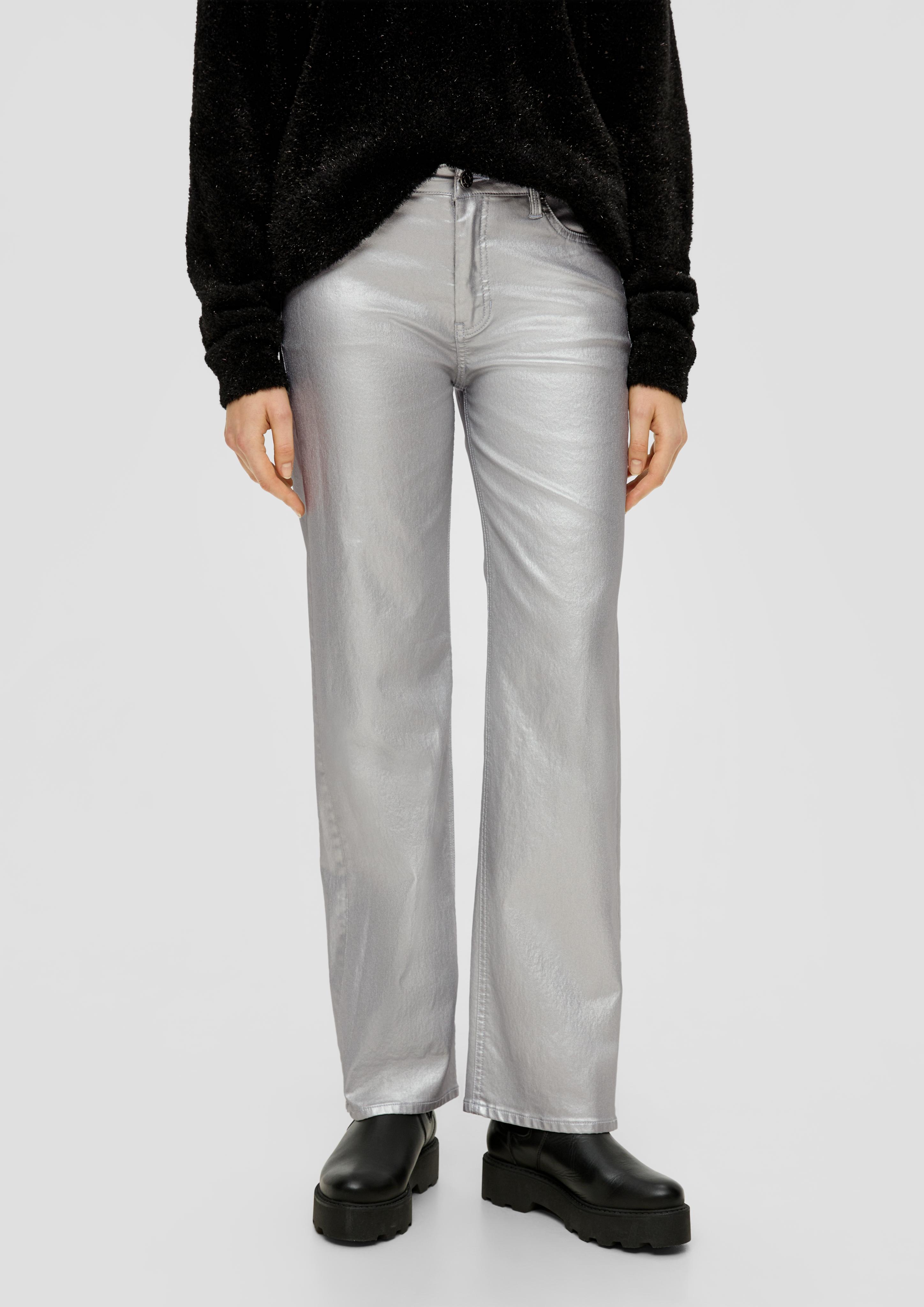 Jeans Karolin / Regular Fit / Mid Rise / Straight Leg / Metallic  2138742-01Z8