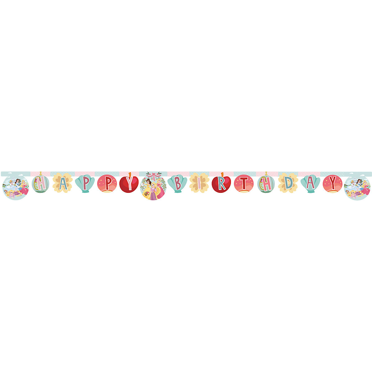 Happy Birthday Girlande   Princess Dare to Dream, 2 m