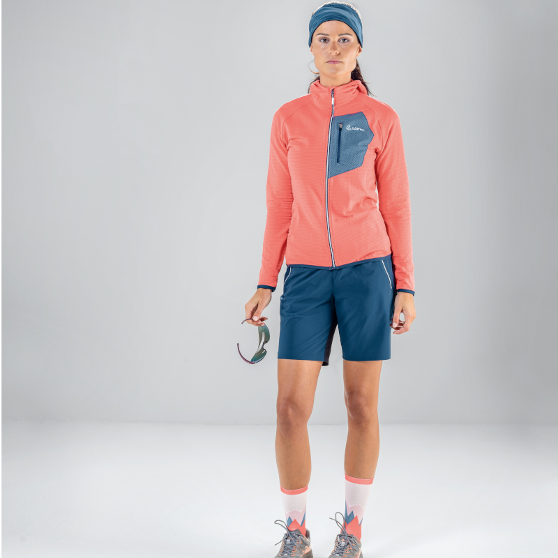 Löffler FZ TechFleece rosa Damen Hoodie