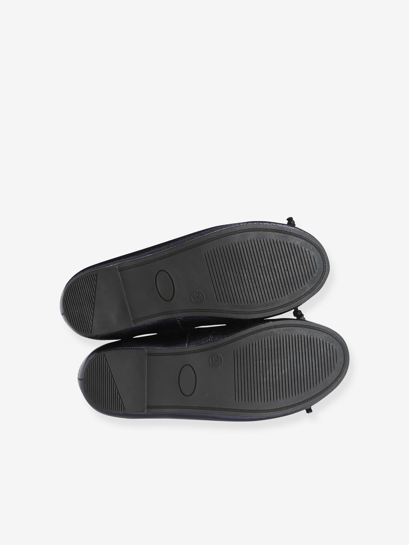 Vertbaudet Mädchen Ballerinas mit Glanzeffekt - silber