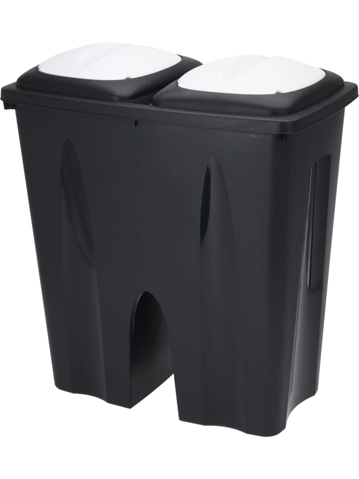 Storage Solutions Mülleimer doppelt in schwarz günstig kaufen onesize