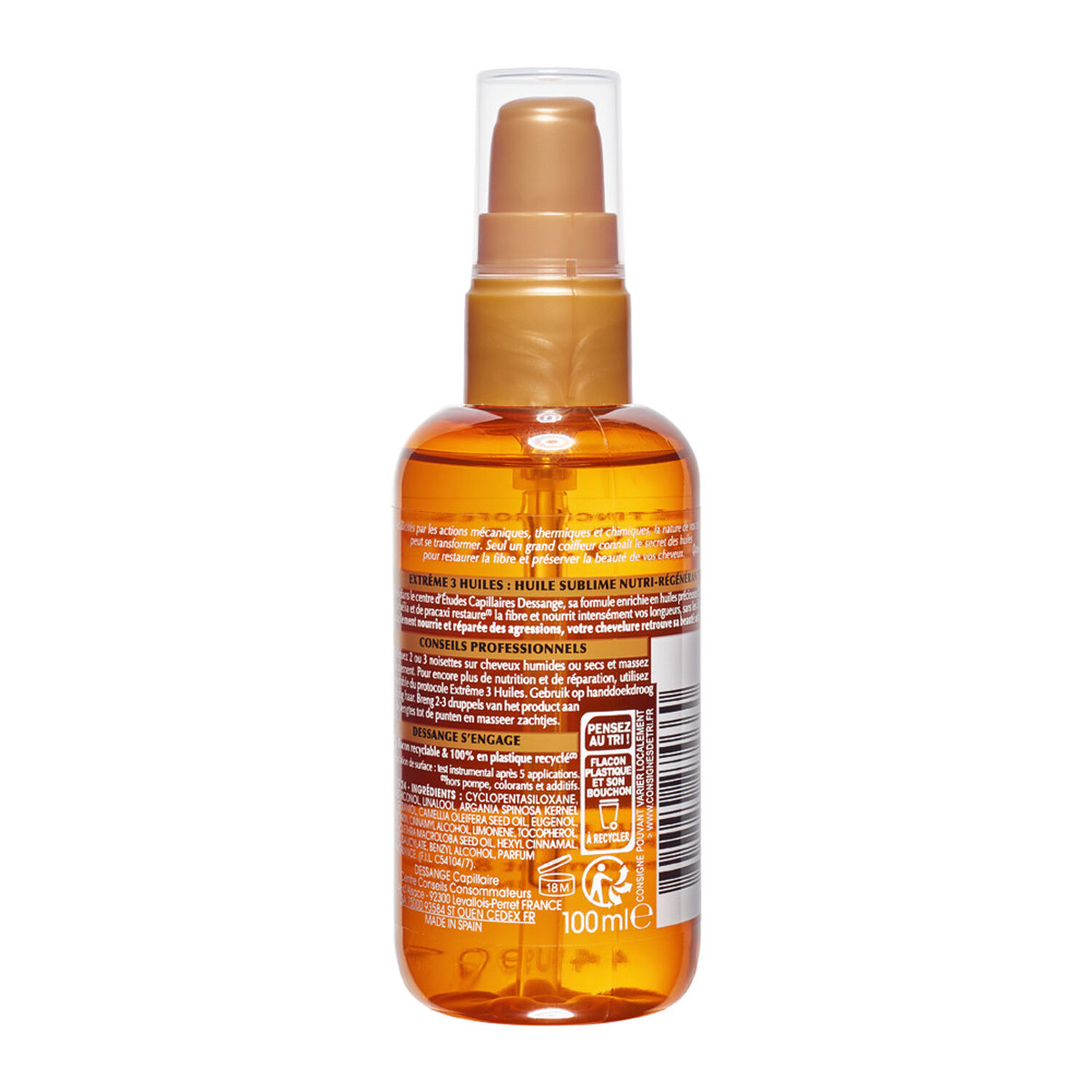 Dessange Extrême 3 Huiles Huile Sublime Nutri-Régénérante Argan, Camélia, Pracaxi