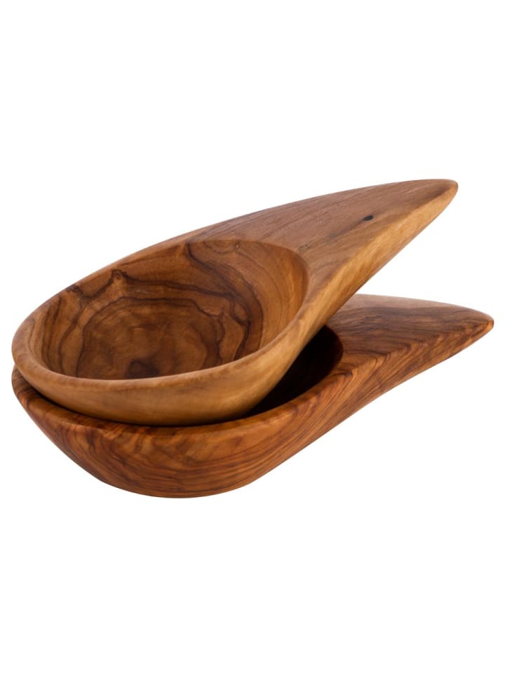 APS 2er-Set Schale OLIVE in Braun - 12,5 x 8 cm, H: 2,5 cm        günstig kaufen onesize