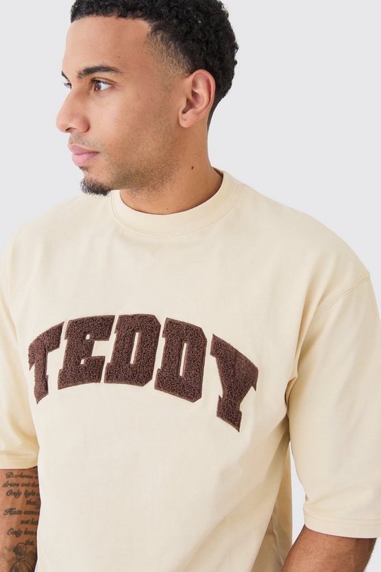 Kastiges T-Shirt mit Borg-Applikation