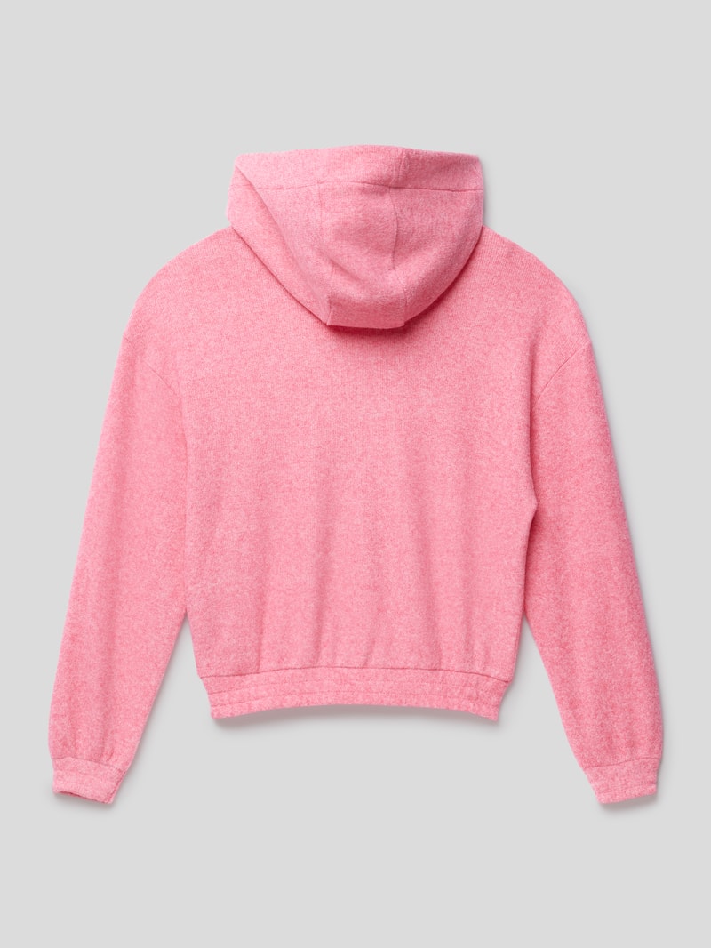 Hoodie in Melange-Optik in pink