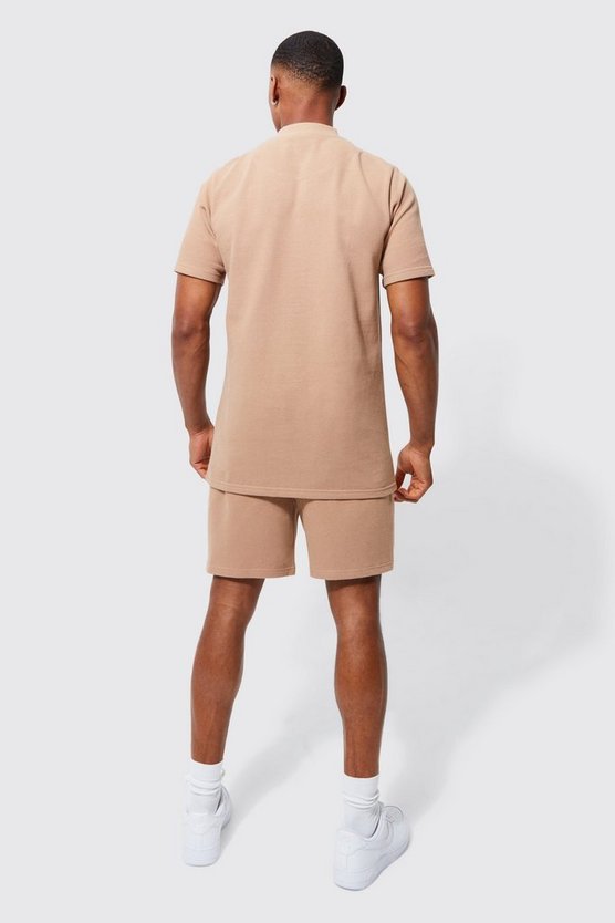 Slim-Fit Pique Poloshirt & Shorts