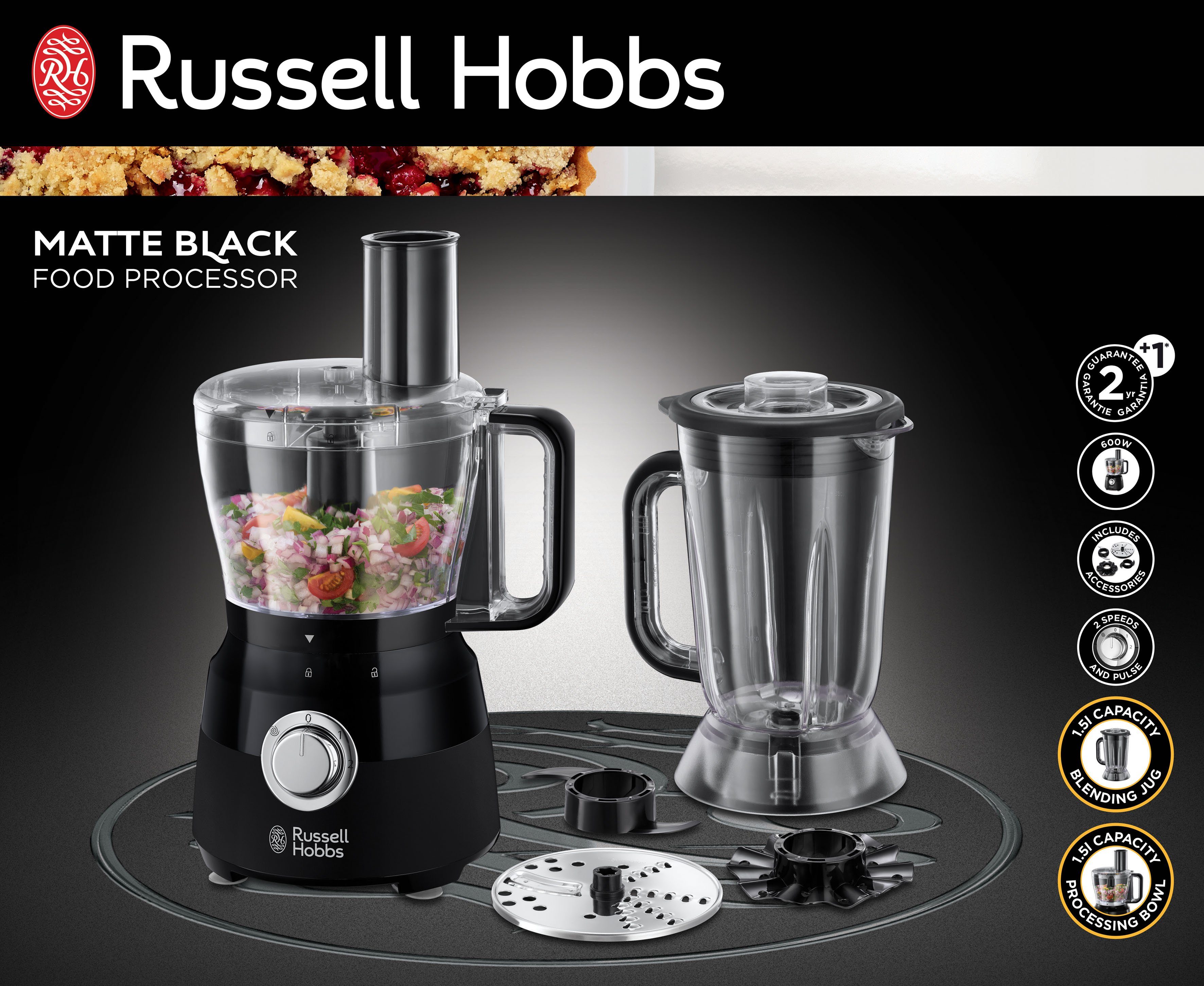 RUSSELL HOBBS Zerkleinerer Matte Black 24732-56, 600 W