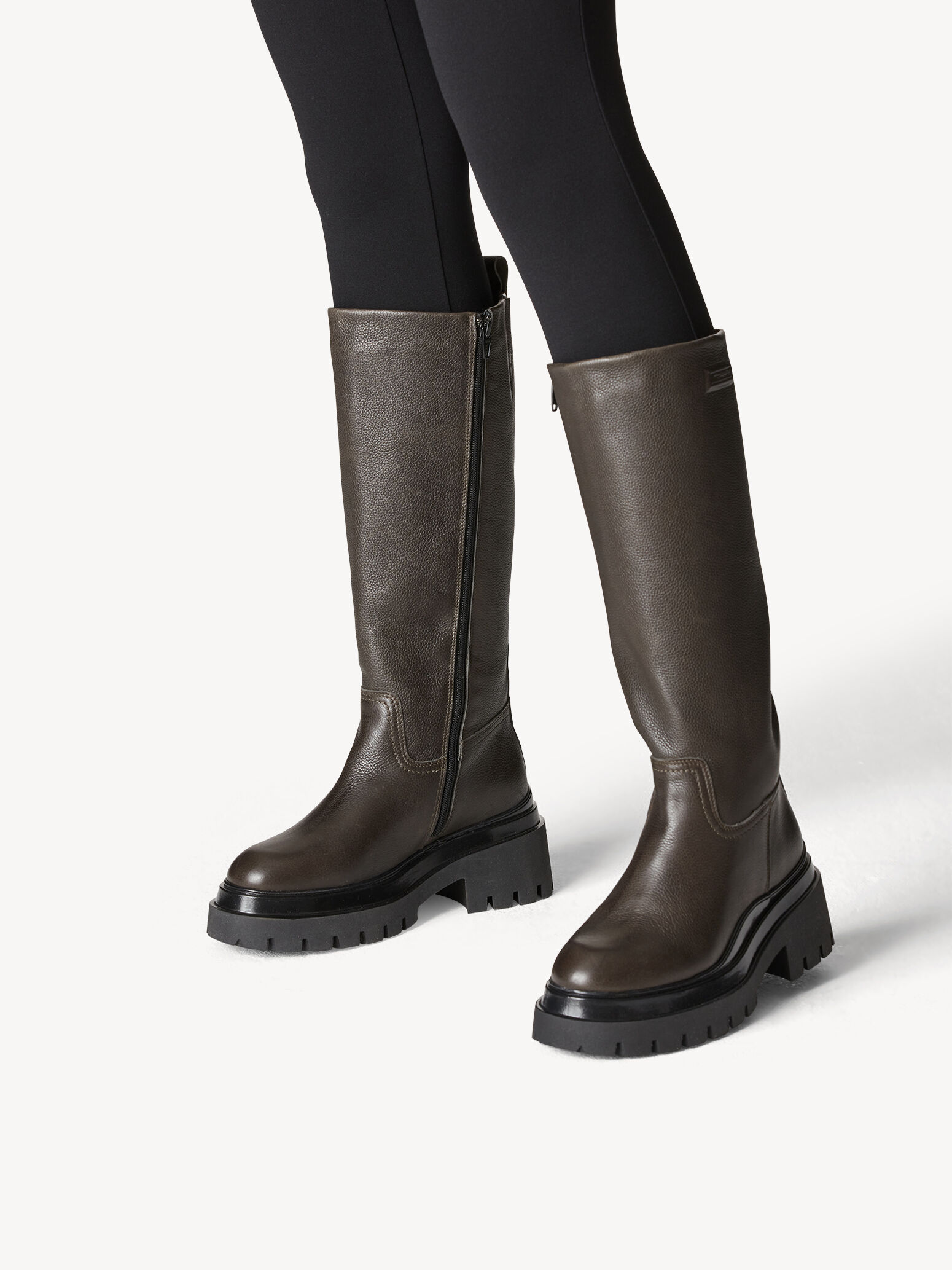 Bottes en cuir - vert