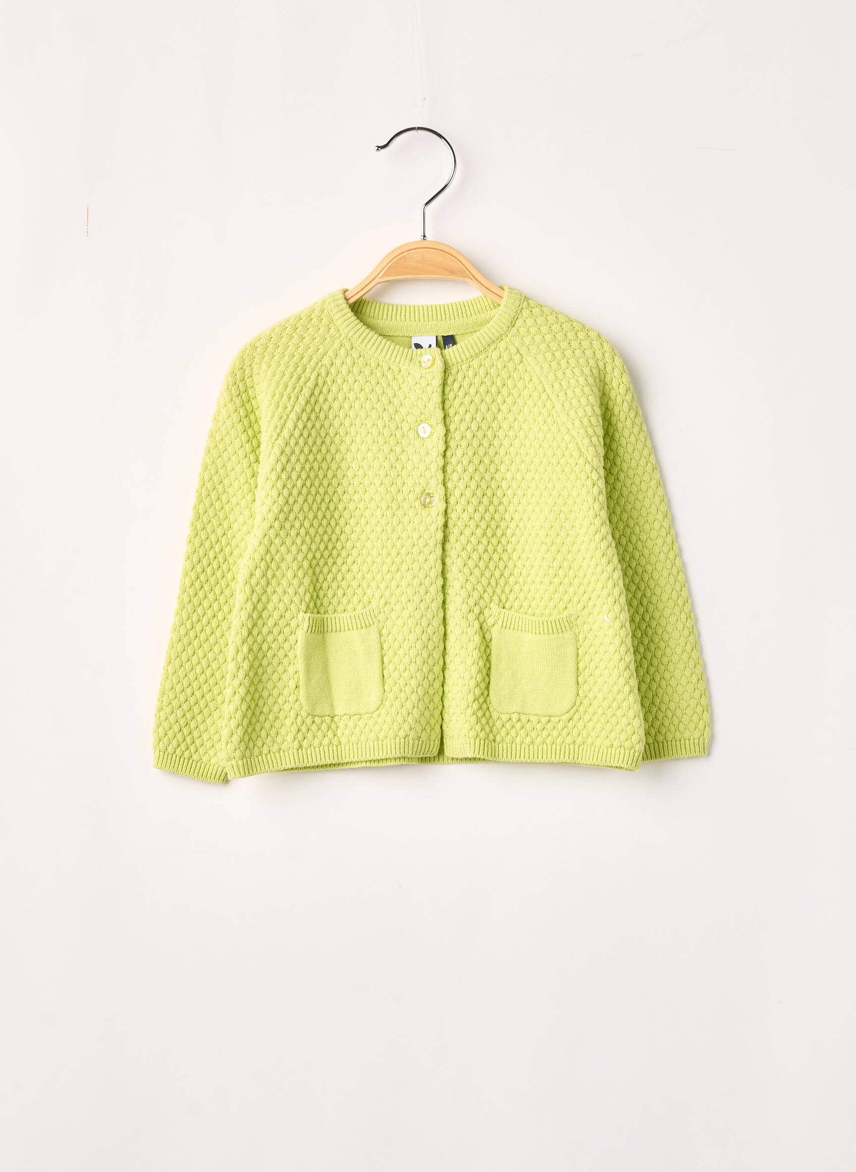 3 Pommes Fine Maille Fille couleur jaune