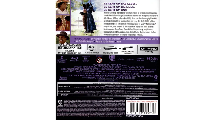 Die Farbe Lila  (4K Ultra HD) (+ Blu-ray 2D)