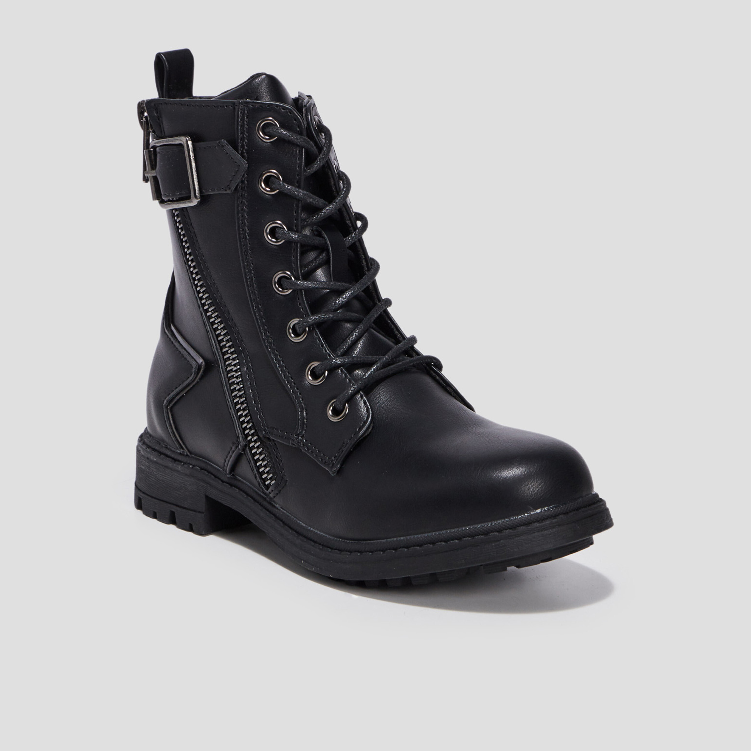 Bottines à lacets noir fille | La Halle